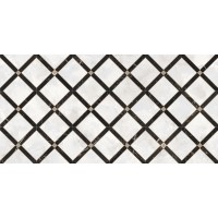 262544 INTRECCIO BIANCO/NERO 39x78