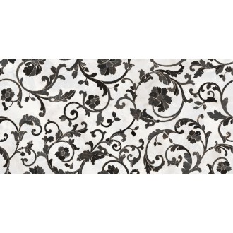 262554 FLOREALE BIANCO/NERO 39x78