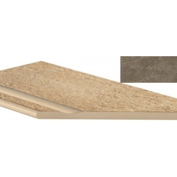 Керамогранит 620090000465 Supernova Stone Grey Bordo Piscina Angolo Dx 20x60