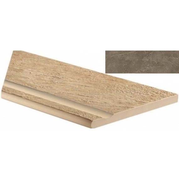 Керамогранит 620090000467 Supernova Stone Grey Bordo Piscina Angolo Sx 20x60