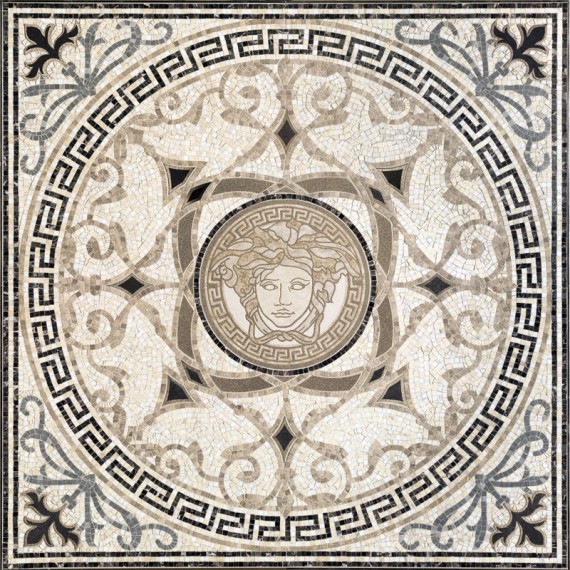 Керамогранит 68301 Exclusive ROSONE MOS.WHITE-BLAC 118x118