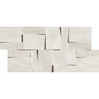739368 Ardoise Modulo Muretto 3d Blanc 30x30