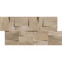 739370 Ardoise Modulo Muretto 3d Ecru 30x30