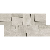 739372 Ardoise Modulo Muretto 3d Gris 30x30