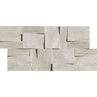739372 Ardoise Modulo Muretto 3d Gris 30x30