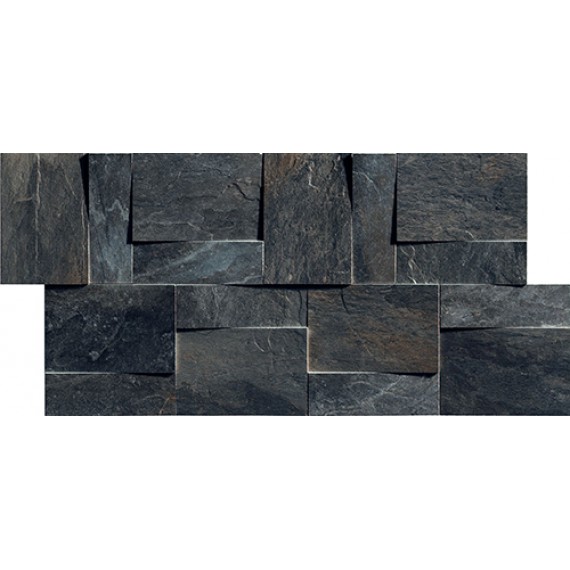 Керамогранит 739373 Ardoise Modulo Muretto 3d Noir 30x30