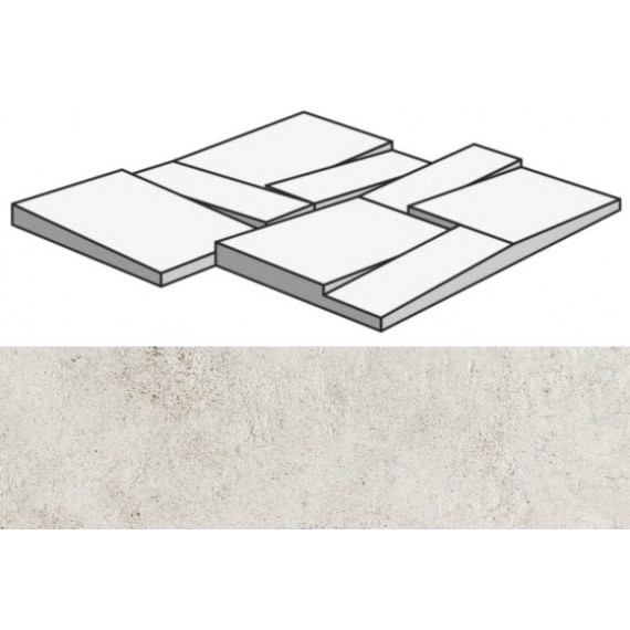 Керамогранит 742240 La Roche Blanc Modulo Muretto 3D 30x30