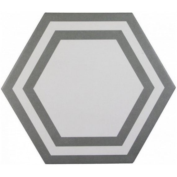 Керамическая плитка Керамогранит ADPV9018 PAVIMENTO HEXAGONO DECO DARK GRAY 20x23