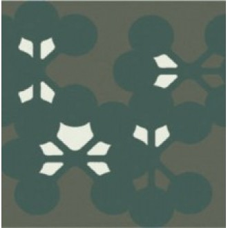 AZULEJ FLORES NERO 20X20