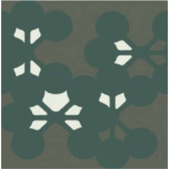 Керамогранит AZULEJ FLORES NERO 20X20