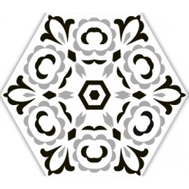 Oset Deco Versalles HEX Black 20x24 mix