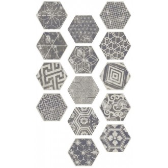 Керамогранит Hexagon Kendo mix Grey 23x26