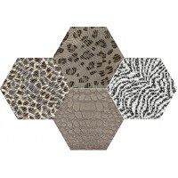 Керамогранит INSERTO ANIMALIER MIX4 HEXAGONE 24x27,7