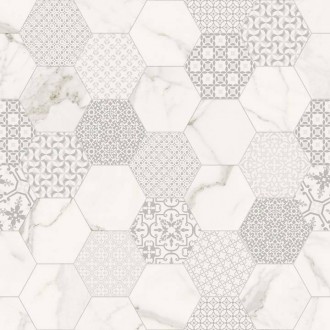 Керамогранит Infinito White Hexagon matte 120x120