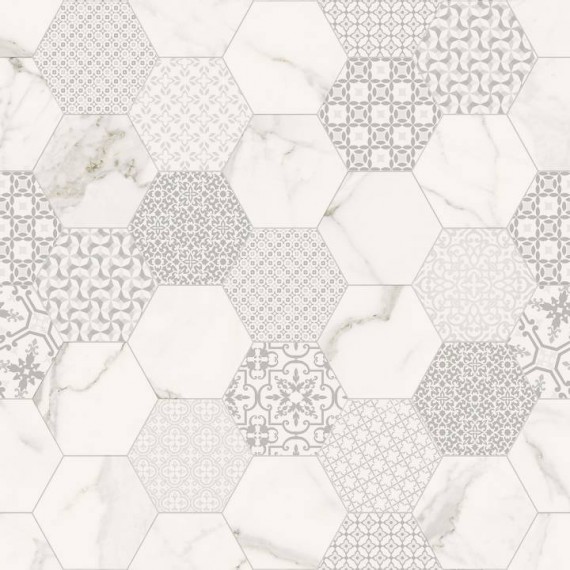 Керамогранит Infinito White Hexagon matte 120x120