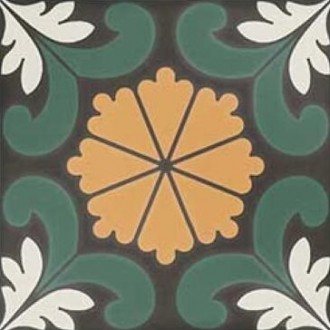 DNA Tiles 125639 SYNC FLOWER GREEN 15x15