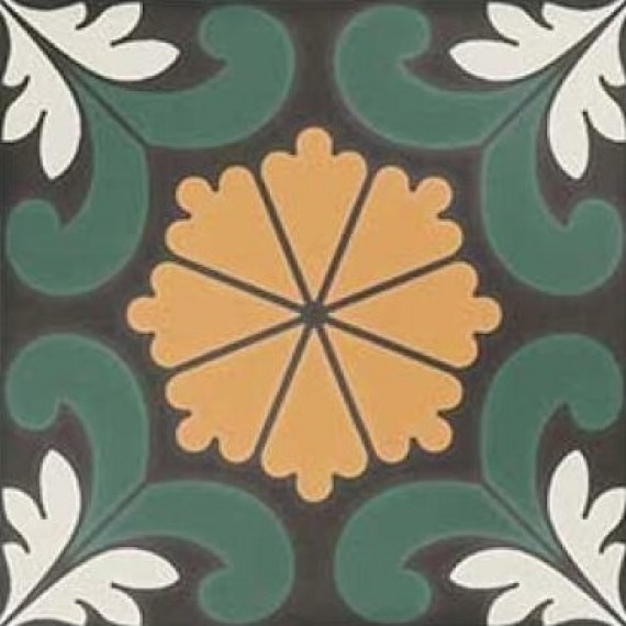 DNA Tiles 125639 SYNC FLOWER GREEN 15x15
