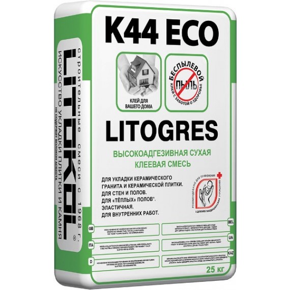 Клей-затирка Клей K44 LITOGRES ECO 25 кг