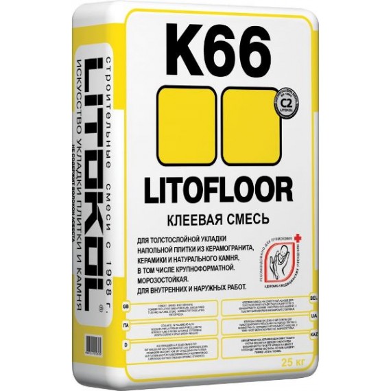 Клей-затирка Клей K66 LITOFLOOR 25 кг