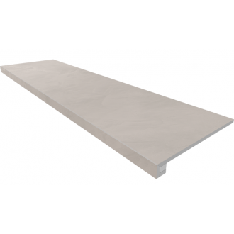 Комплект GF01 Graffito Light Grey (Ступень 33x120 неполированный прямоугольный бортик без насечек + Подступенок 14,5x120)