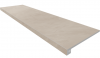 Комплект GF02 Graffito Light Beige (Ступень 33x120 неполированный прямоугольный бортик без насечек + Подступенок 14,5x120)