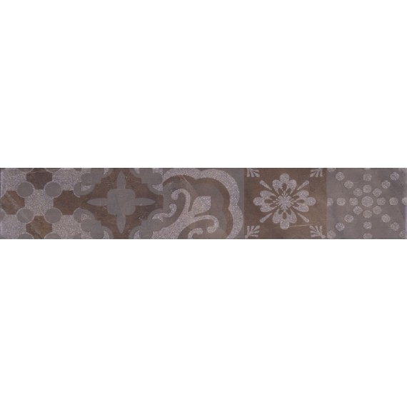 Керамическая плитка Меравиль Бордюр темный 1504-0152 8x45