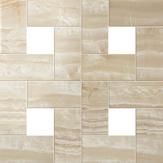 Керамогранит Мозаика СП385 610110000086 Supernova Onyx Ivory Chiffon Mosaic Lap 45х45