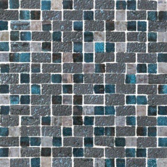 Мозаика 100983 Mos. RAKU SPACC. TURQUOISE 1.7x1.7 30.5x30.5