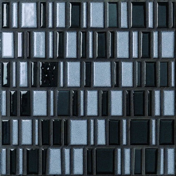 Керамогранит Мозаика 230606 Dekoro Low Metal Anthracite su rete 30x30