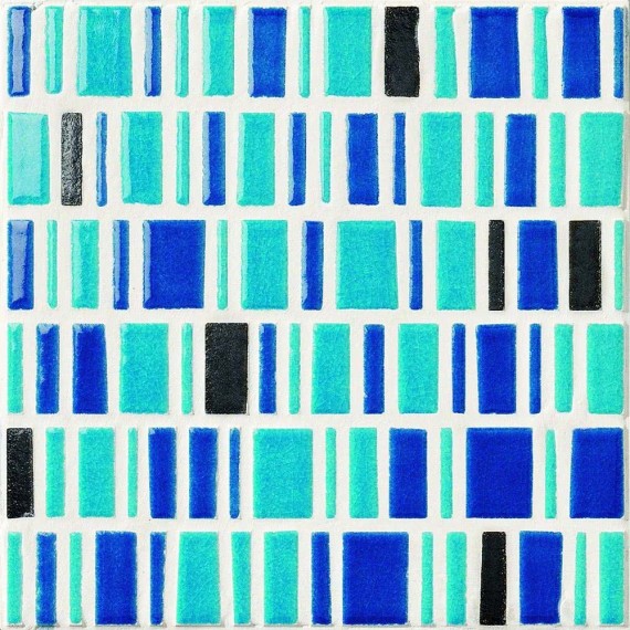 Керамогранит Мозаика 230806 Dekoro Low Metal Turquoise su rete 30x30