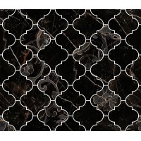 262622 MOSAICO ARABESCATO NERO AMASANTA 35x35