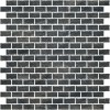 747815 Ardoise Noir Mosaico 1.5x3 6mm 30x30