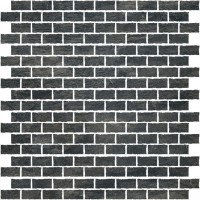 747815 Ardoise Noir Mosaico 1.5x3 6mm 30x30