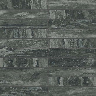 Мозаика 748307 Travertino Black Mosaico Matte 3x15 30x30