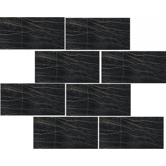 Керамогранит Мозаика 756357 Prexious Thunder Night Mosaico Glossy 7.5x15 30x30