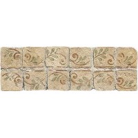 Мозаика B6007- Fascia Eb Sabbia su rete 10x32.7