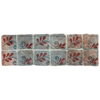 Мозаика B609F- Fascia Eb Indaco su rete 10x32.7