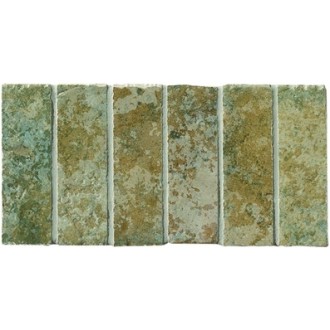 Мозаика B6574- Greca Mosaico Verde su rete 16.3x32.7
