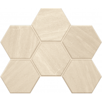 Мозаика GB01 Gabbro Hexagon неполированная 25x28.5