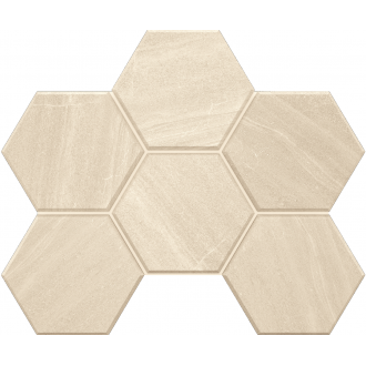 Мозаика GB01 Gabbro Hexagon неполированная 25x28.5