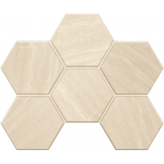 Мозаика GB01 Gabbro Hexagon неполированная 25x28.5