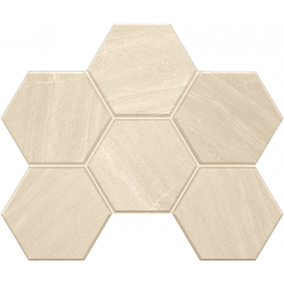 Керамогранит Мозаика GB01 Gabbro Hexagon неполированная 25x28.5