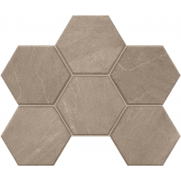 Мозаика GB02 Gabbro Hexagon неполированная 25x28.5