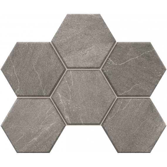 Керамогранит Мозаика GB02 Gabbro Hexagon неполированная 25x28.5