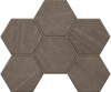 Мозаика GB03 Gabbro Hexagon неполированная 25x28.5