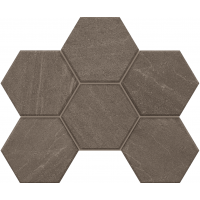 Мозаика GB03 Gabbro Hexagon неполированная 25x28.5