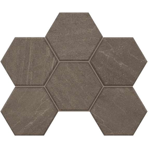 Мозаика Мозаика GB03 Gabbro Hexagon неполированная 25x28.5