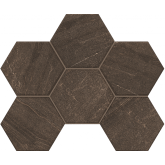 Мозаика GB04 Gabbro Hexagon неполированная 25x28.5