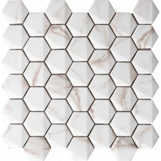 69HE-CA Hexagonal Calacata 34.6x30