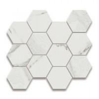 Мозаика JW02 OW71 Jewels Calacatta Reale Esagonale 30х30